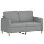 Voir la diapositive 4 : VIDAXL Canape 2 places avec oreillers gris clair 120 cm tissu