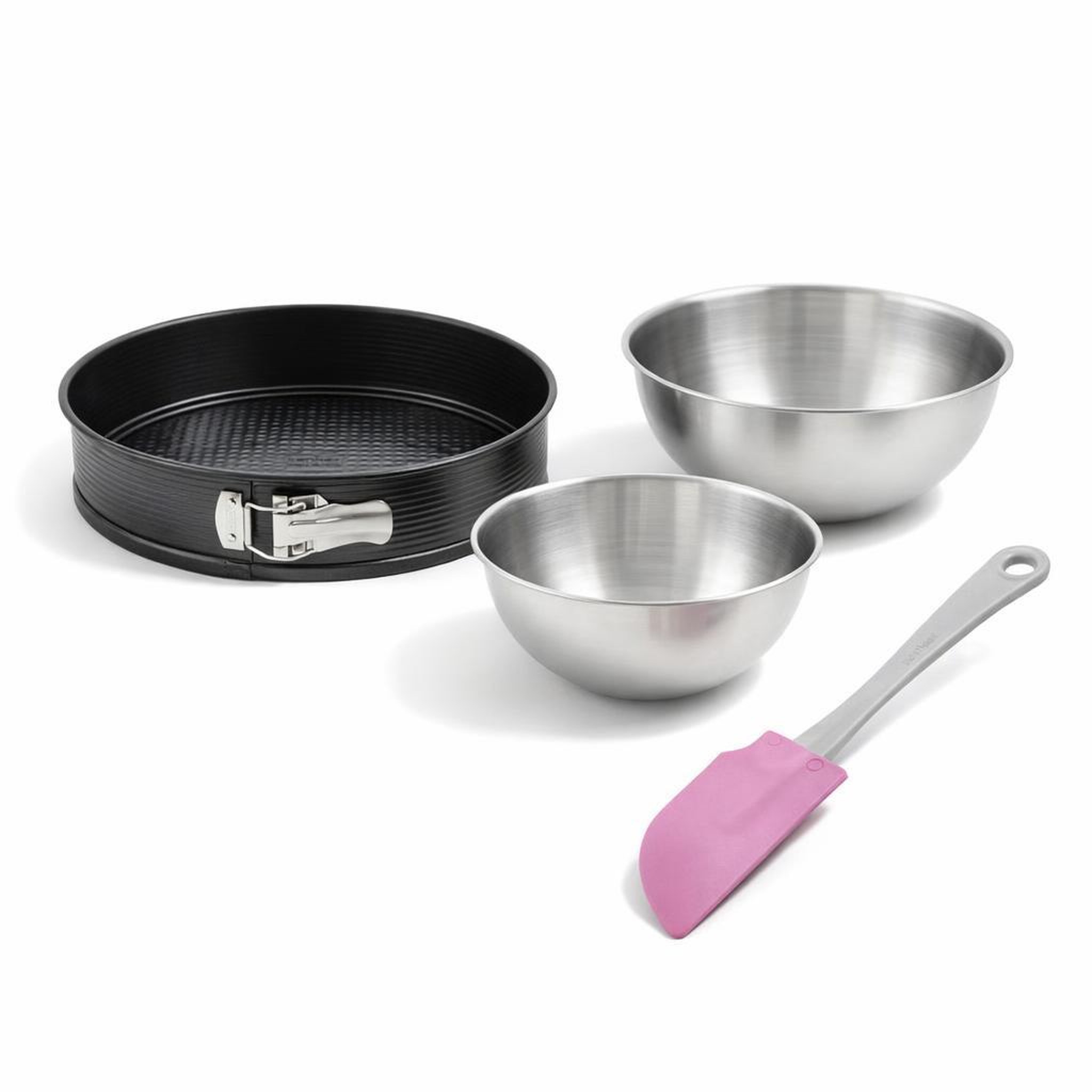 ZENKER Set de 4 ustensiles de pâtisserie moule à manqué 2 bols et spatule black metallic black mettallic zenker  black mettallic