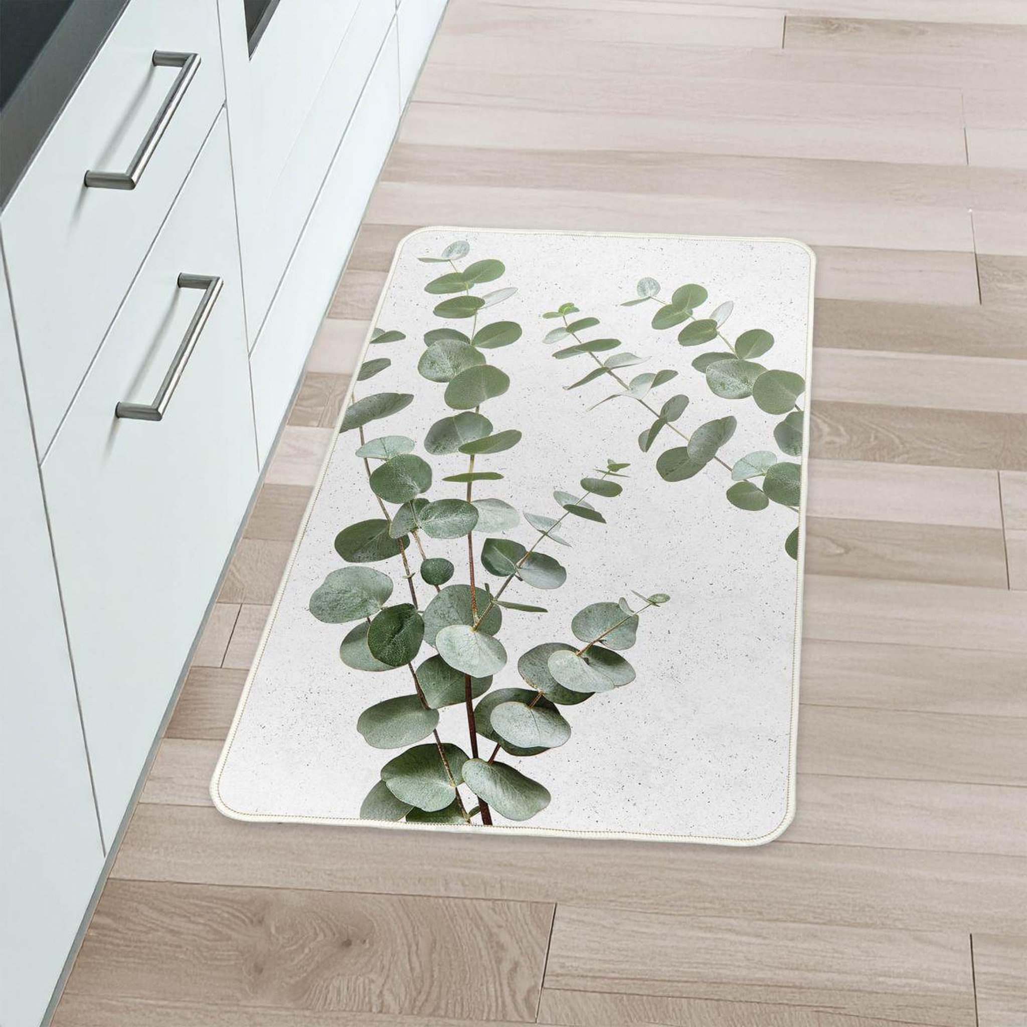 Voir la diapositive 2 : Douceur d'Intérieur Tapis imprimé  stevia  45x75cm vert