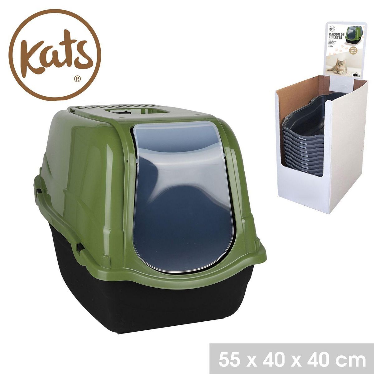 FORNORD Maison de toilette litière pour chat EDEN