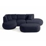 Voir la diapositive 5 : LISA DESIGN Santorini - canapé modulable d'angle gauche + pouf - 5 places - en tissu texturé