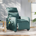 VIDAXL Fauteuil de massage inclinable electrique Vert fonce Tissu
