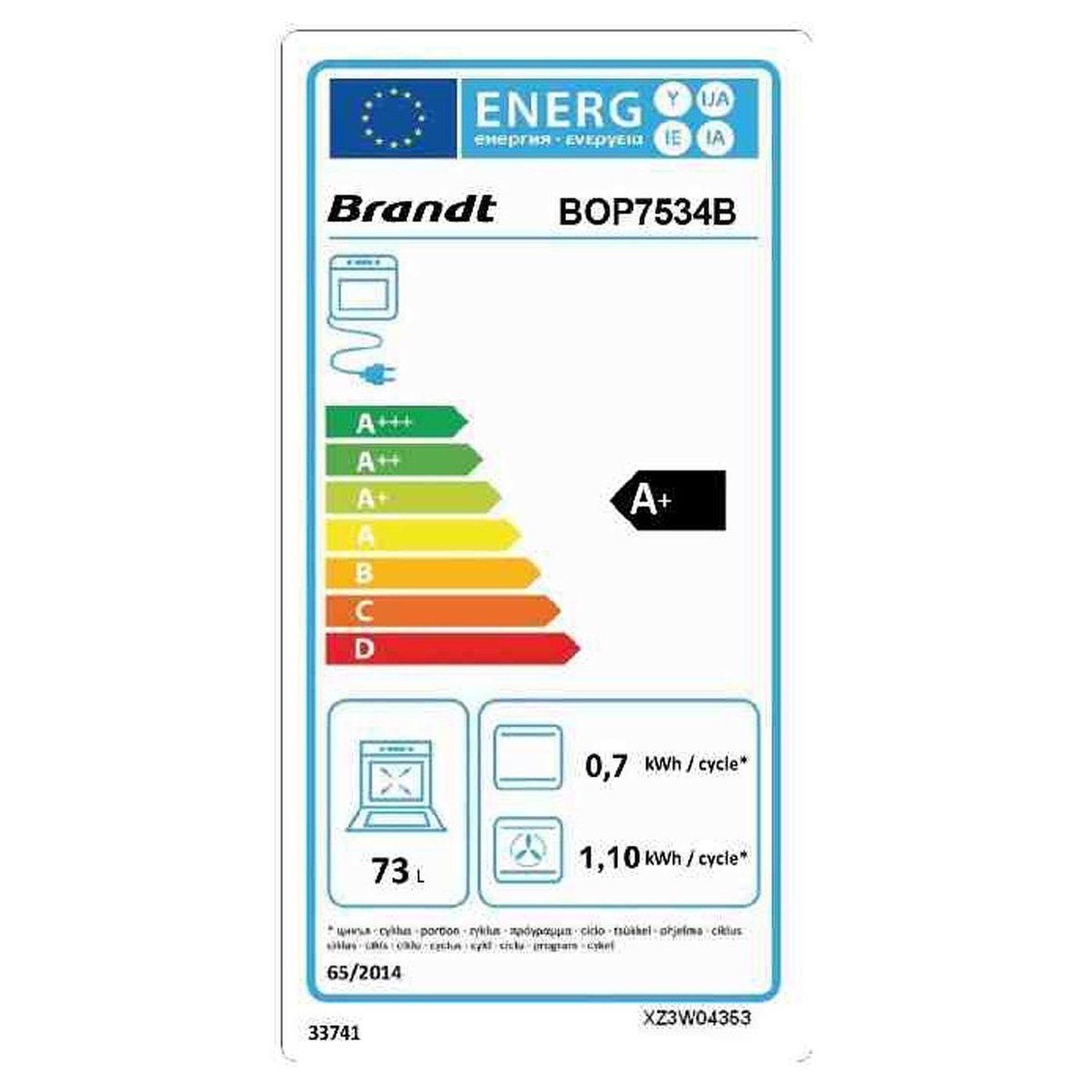 Voir la diapositive 6 : BRANDT Four encastrable BOP7534B