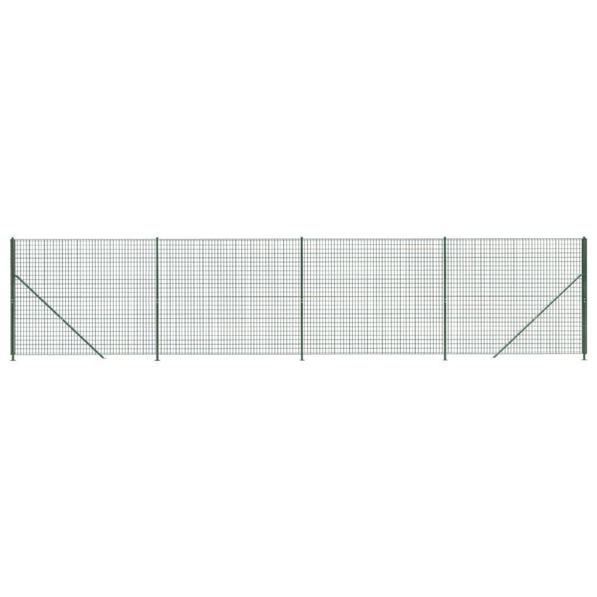 VIDAXL Cloture en treillis metallique avec bride vert 2,2x10 m