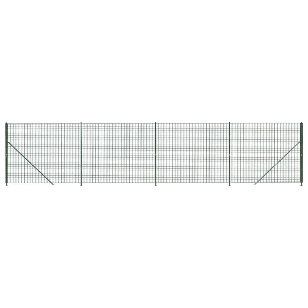 VIDAXL Cloture en treillis metallique avec bride vert 2,2x10 m