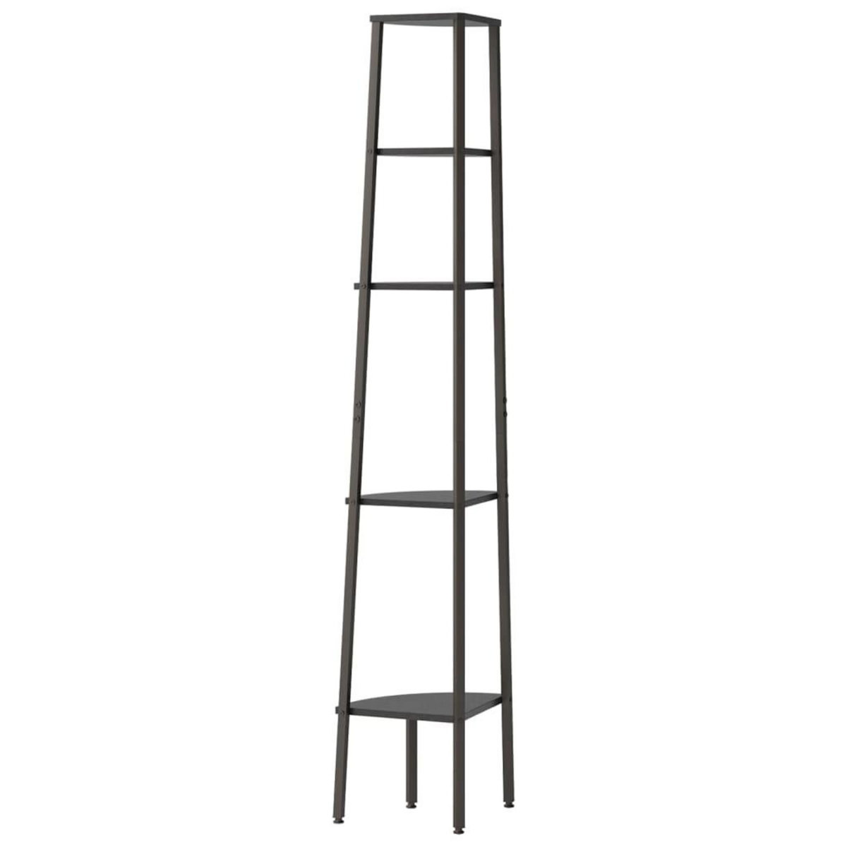 VIDAXL Etagere d'angle 5 niveaux Noir 45,5x31,5x180 cm