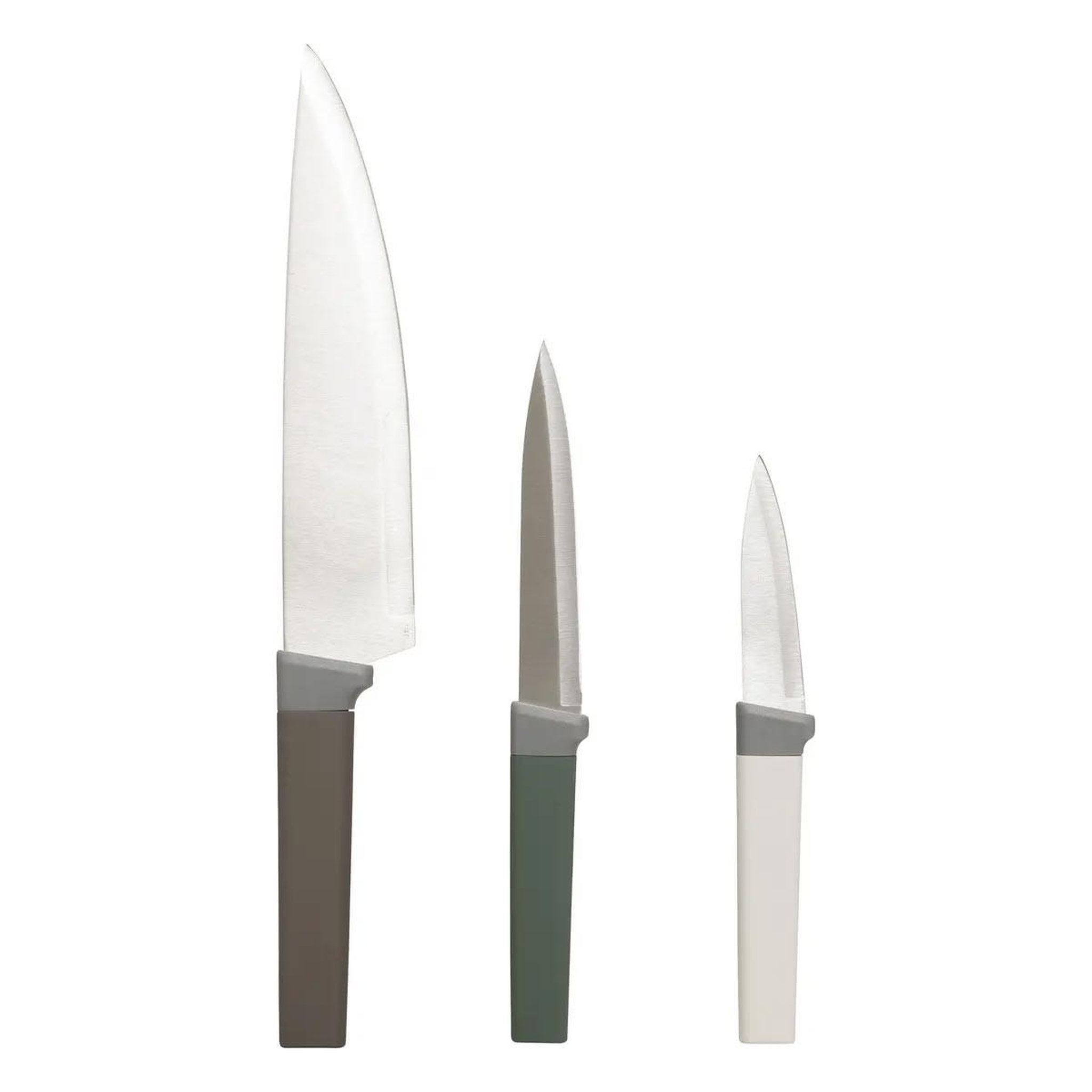 FIVE Lot de 3 couteaux de cuisine  antidérapant  33cm multicolore