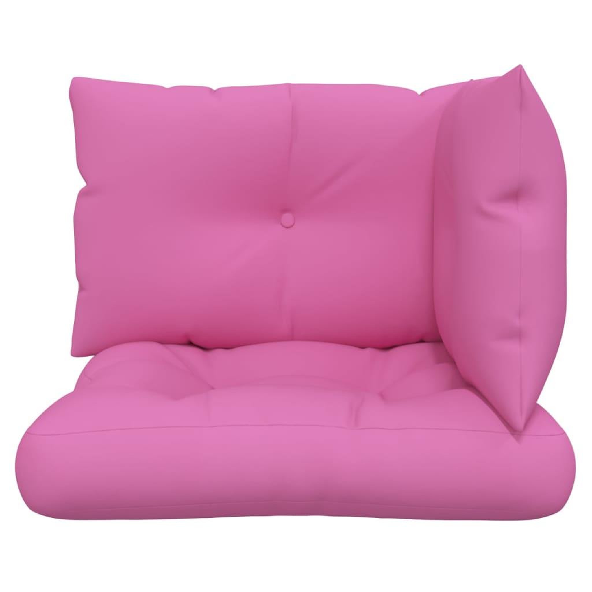 Voir la diapositive 4 : VIDAXL Coussins de palette lot de 3 rose tissu Oxford