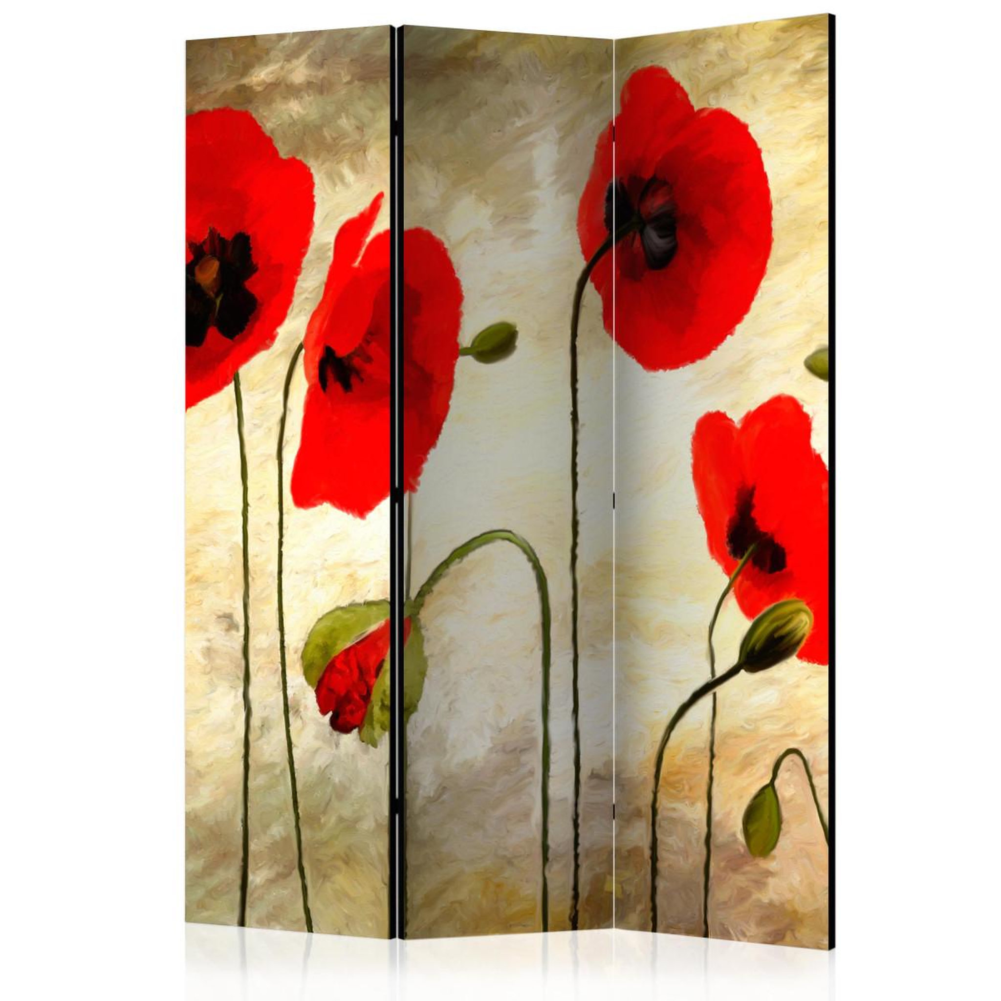 Paris Prix Paravent 3 volets  golden field of poppies  135x172cm