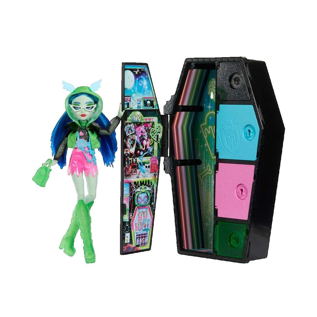 MATTEL Poupée Mattel Ghoulia Yelps fluorescente