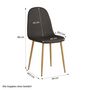 Voir la diapositive 3 : HomeStyle4U Ensemble de 6 Chaises de Salle à Manger Anthracite - Confort et Élégance