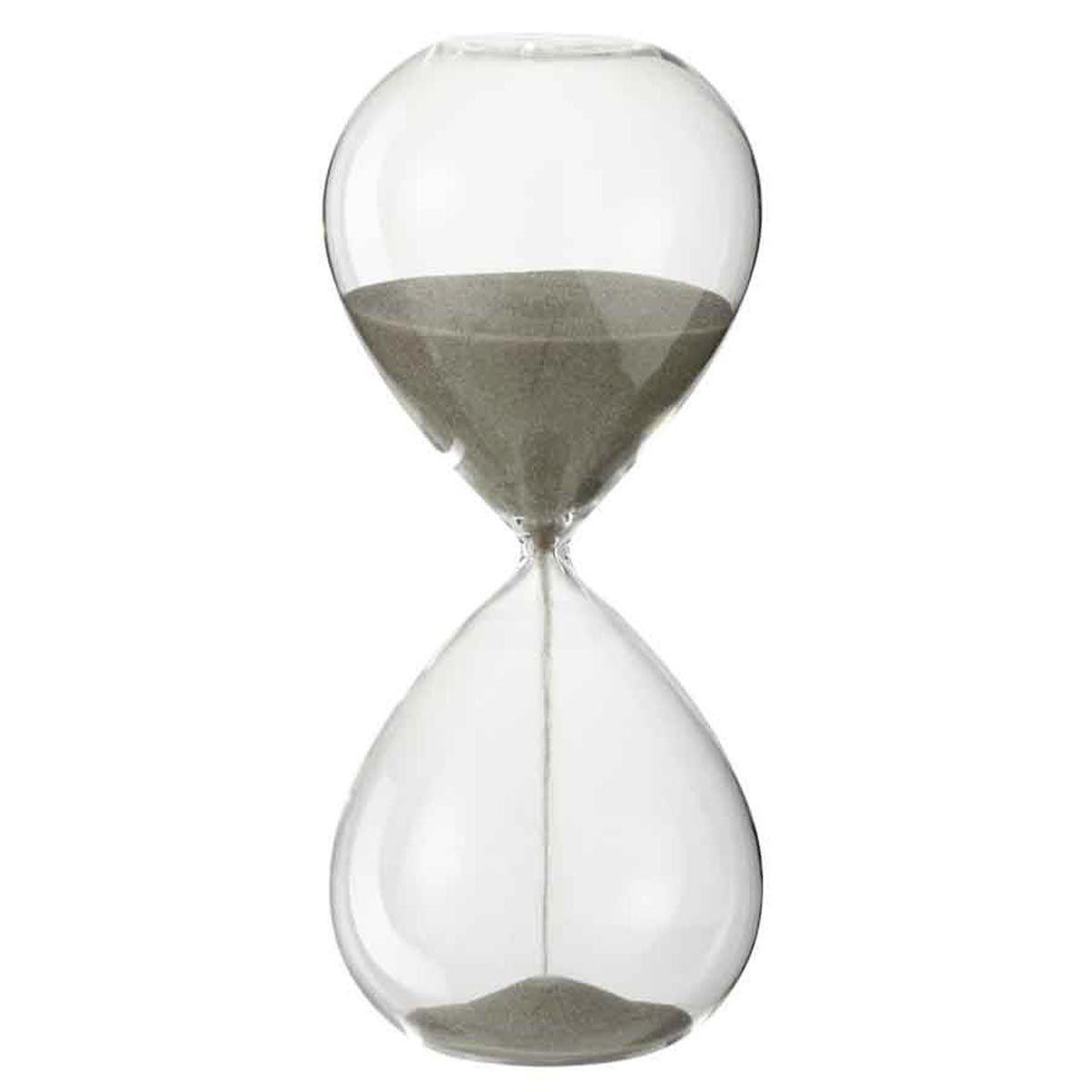 J-LINE Sablier déco  verre  23cm gris