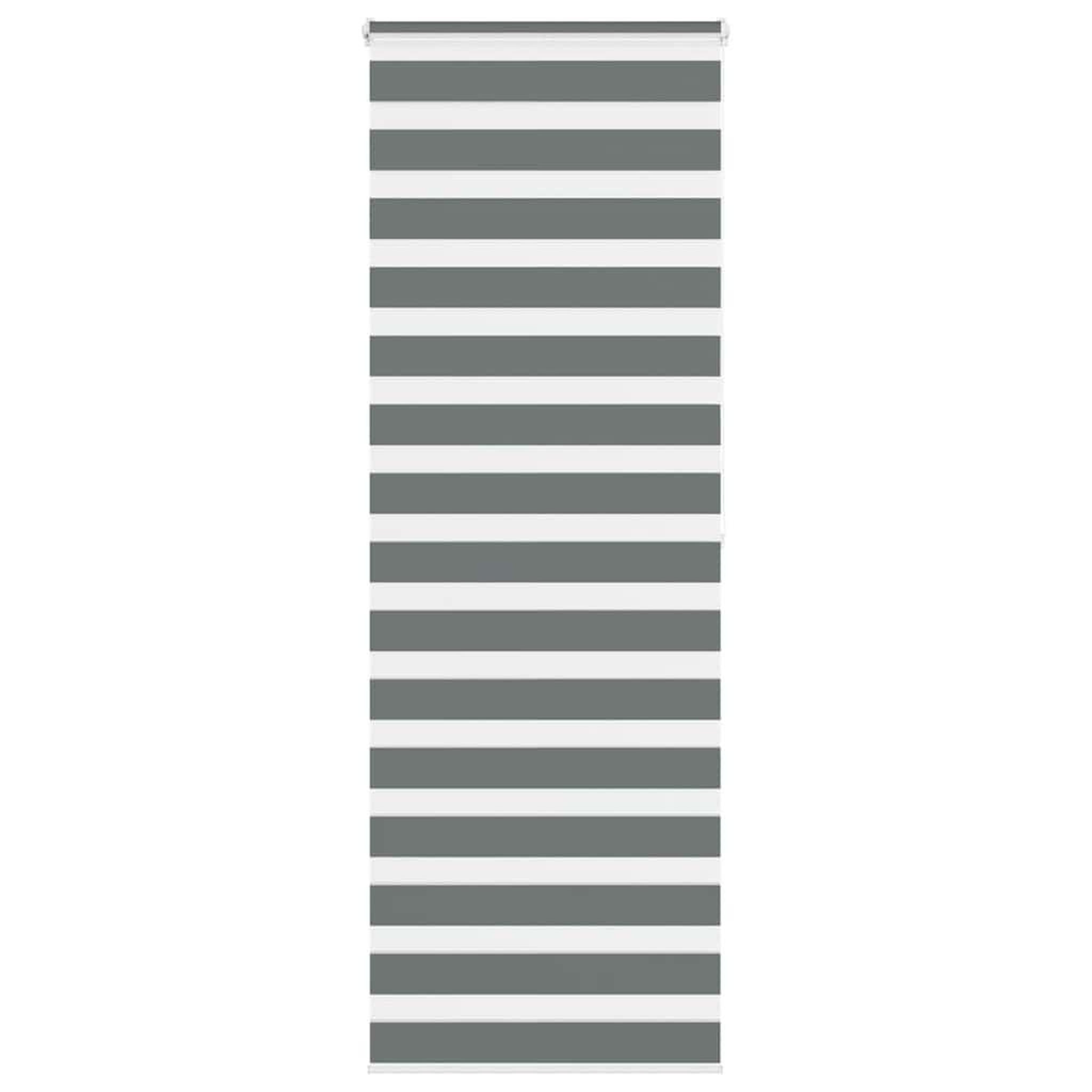 VIDAXL Store zebre gris fonce largeur du tissu 75,9 cm polyester