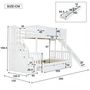 Voir la diapositive 3 : MERAX Lit superposé 90x200cm bois et mdf coloris blanc