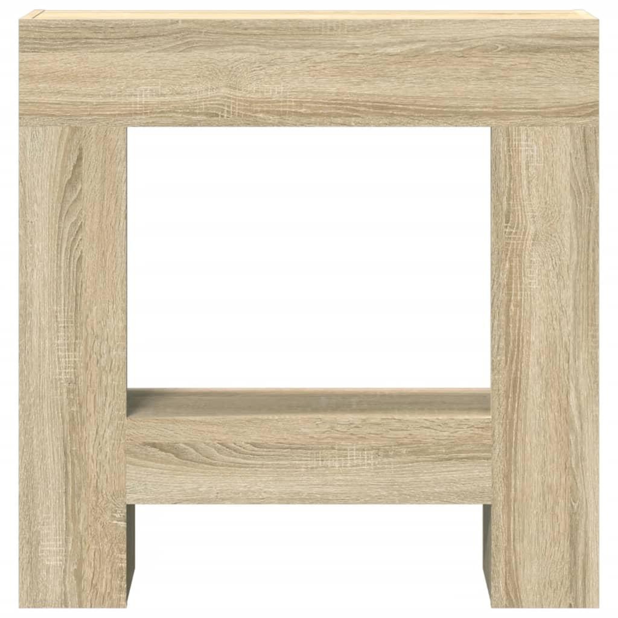 Voir la diapositive 4 : VIDAXL Cadre de cheminee chene sonoma 81x18x82 cm bois d'ingenierie