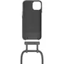 WOODCESSORIES Coque avec cordon iPhone 13 mini Tour de cou gris foncé