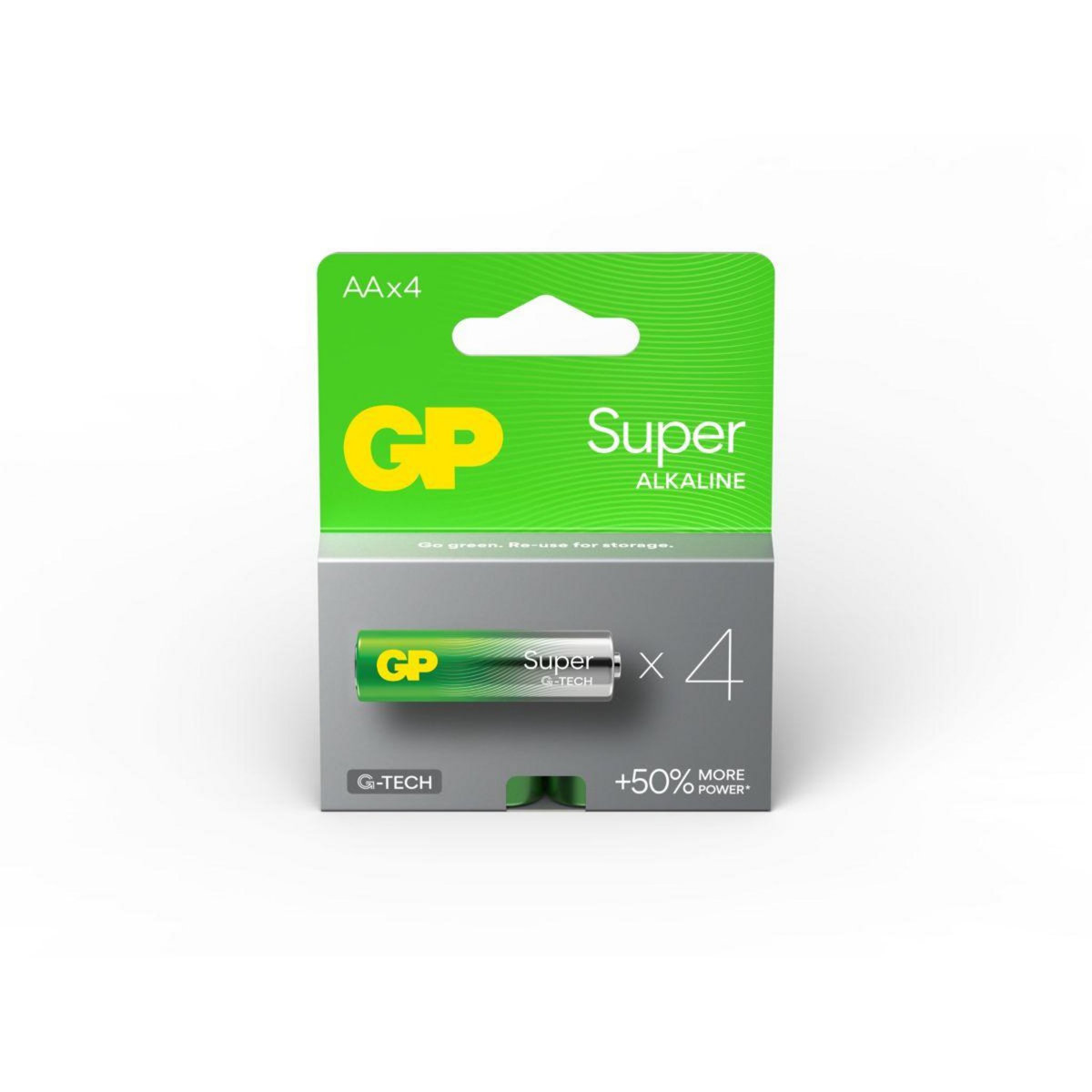 GP BATTERIES Pile SUPER 4 piles AA LR6