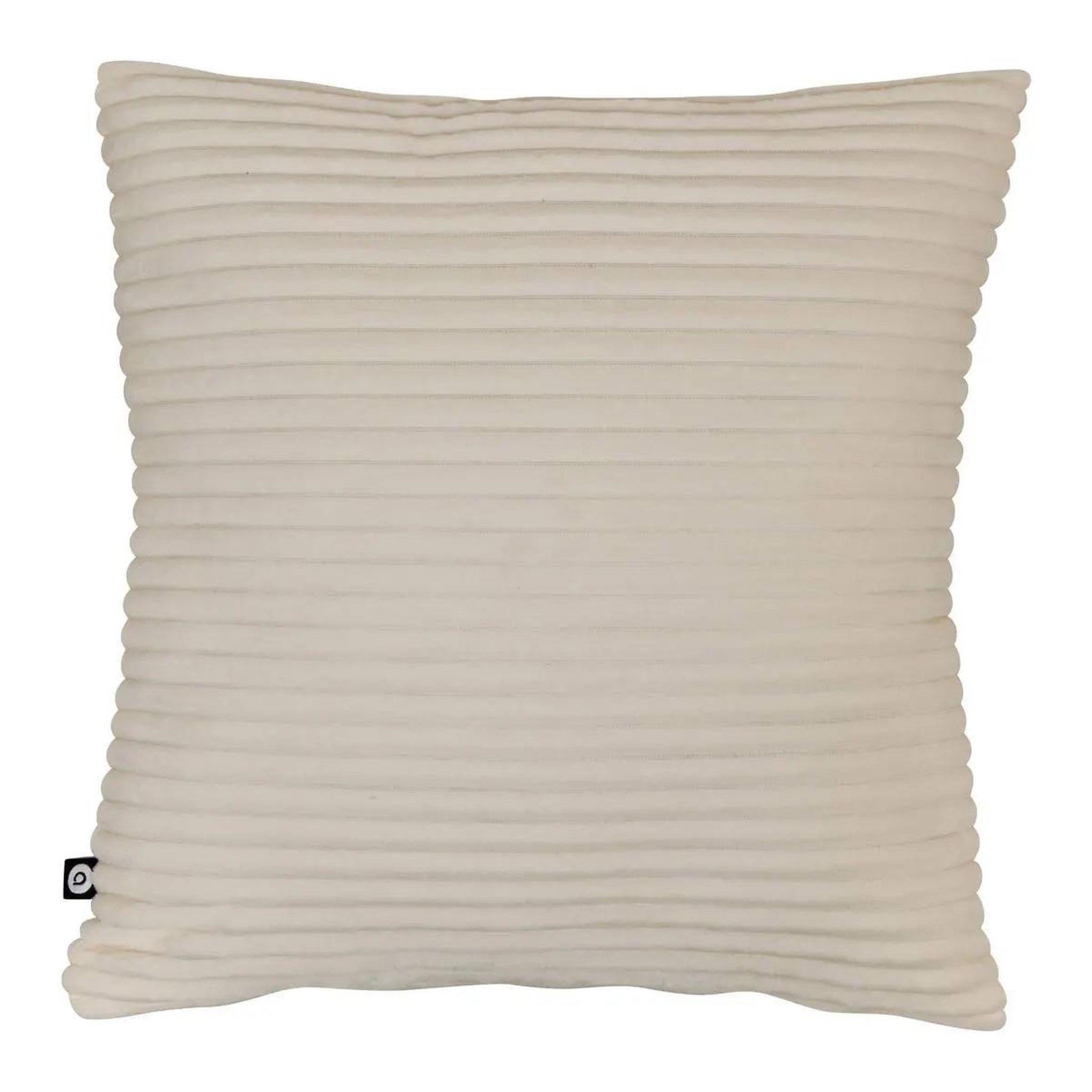 ATMOSPHERA Coussin en velours côtelé  arum  38x38cm ivoire