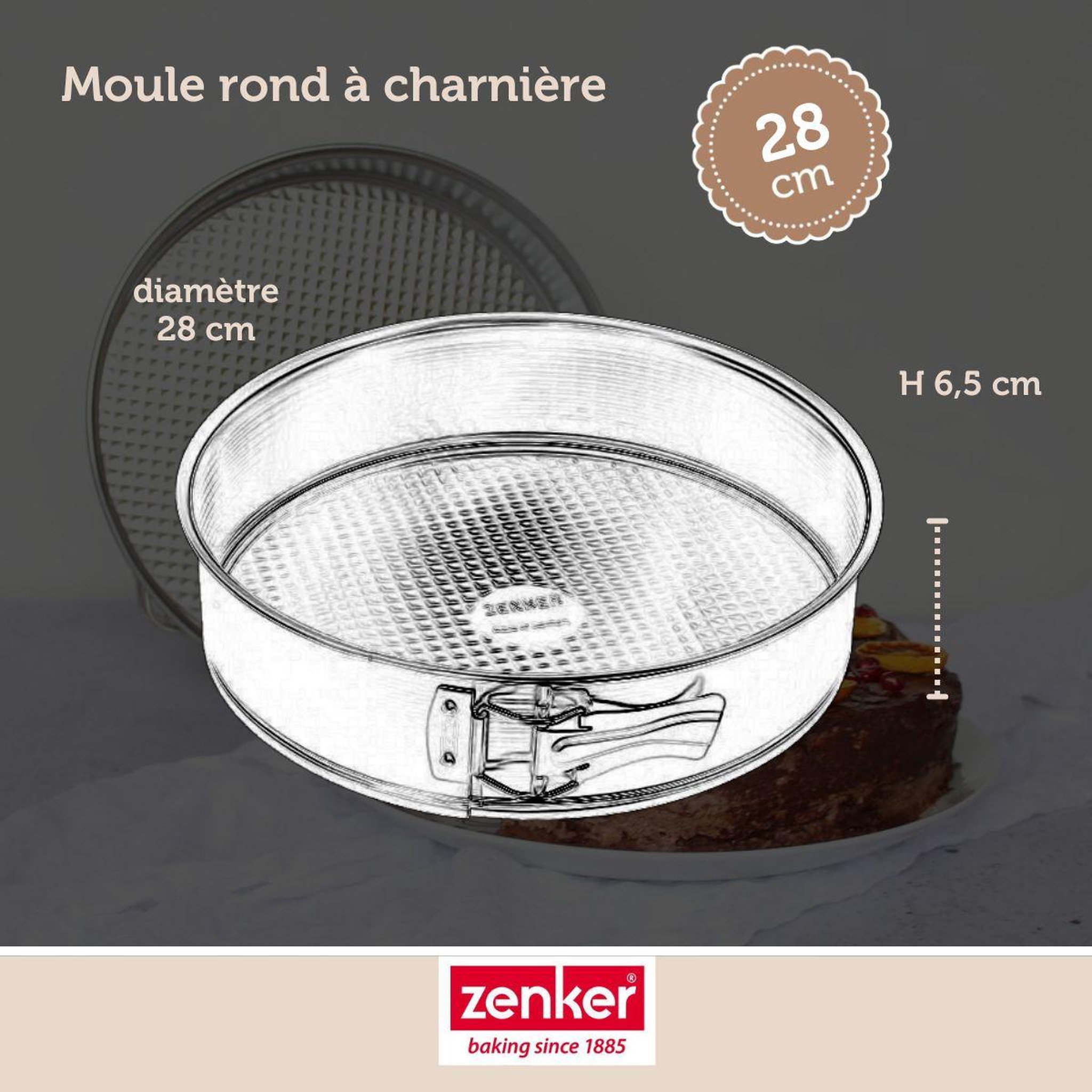 Voir la diapositive 3 : ZENKER Ensemble de 2 moules à manqué à charnière 28 cm zenker silver