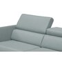 Canapé d'angle droit avec tétières en tissu et pieds métal 4 places LULU