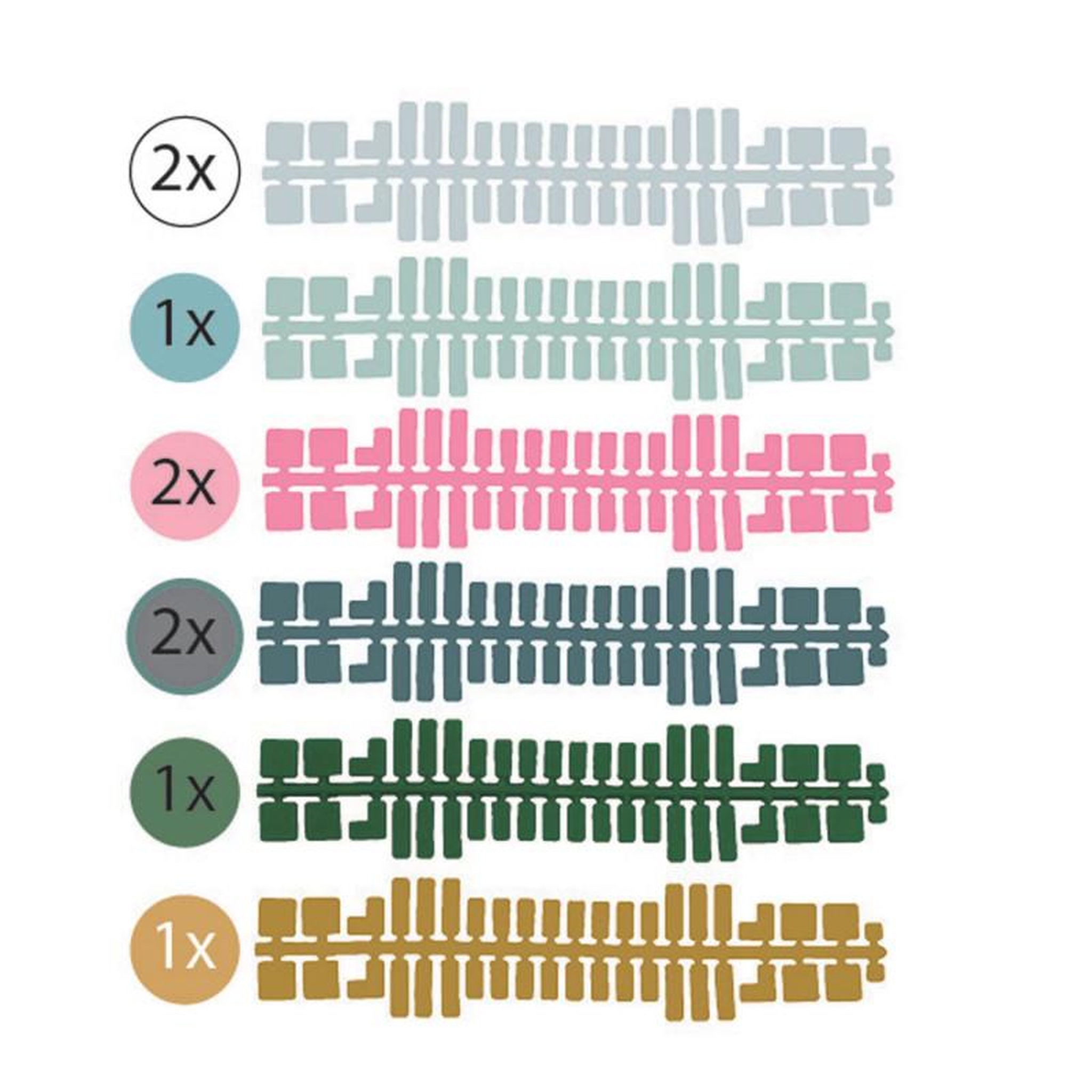 Voir la diapositive 2 : MINISTECK Ministeck Color strips, 9st.