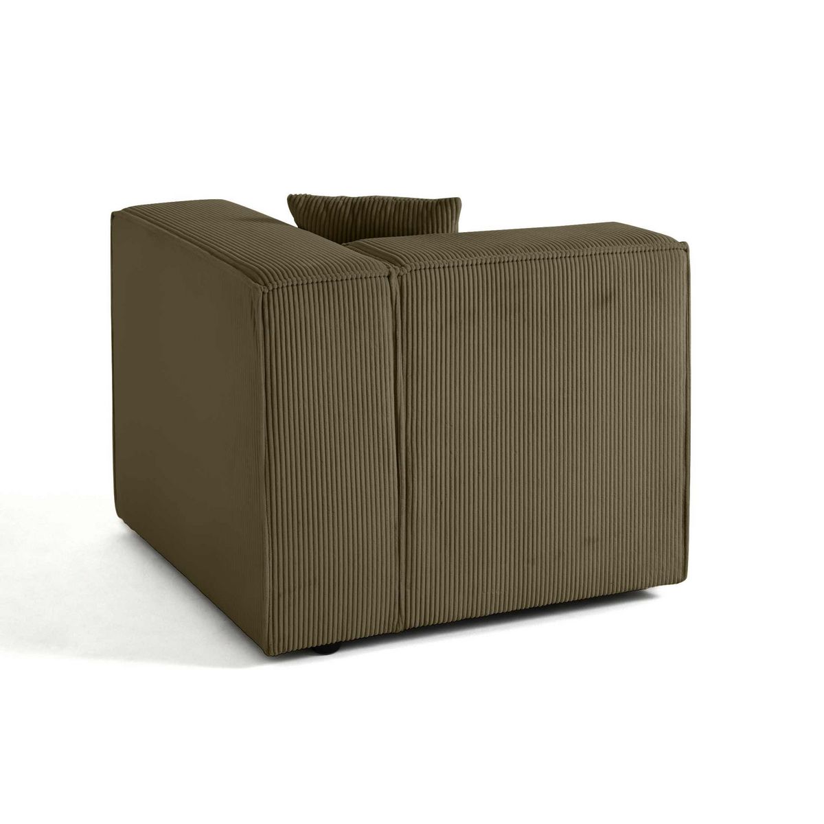 LISA DESIGN Arty - module d'assise droit - en velours côtelé