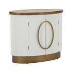 Paris Prix Buffet 2 Portes en Bois  Tolosa  79cm Blanc & Naturel