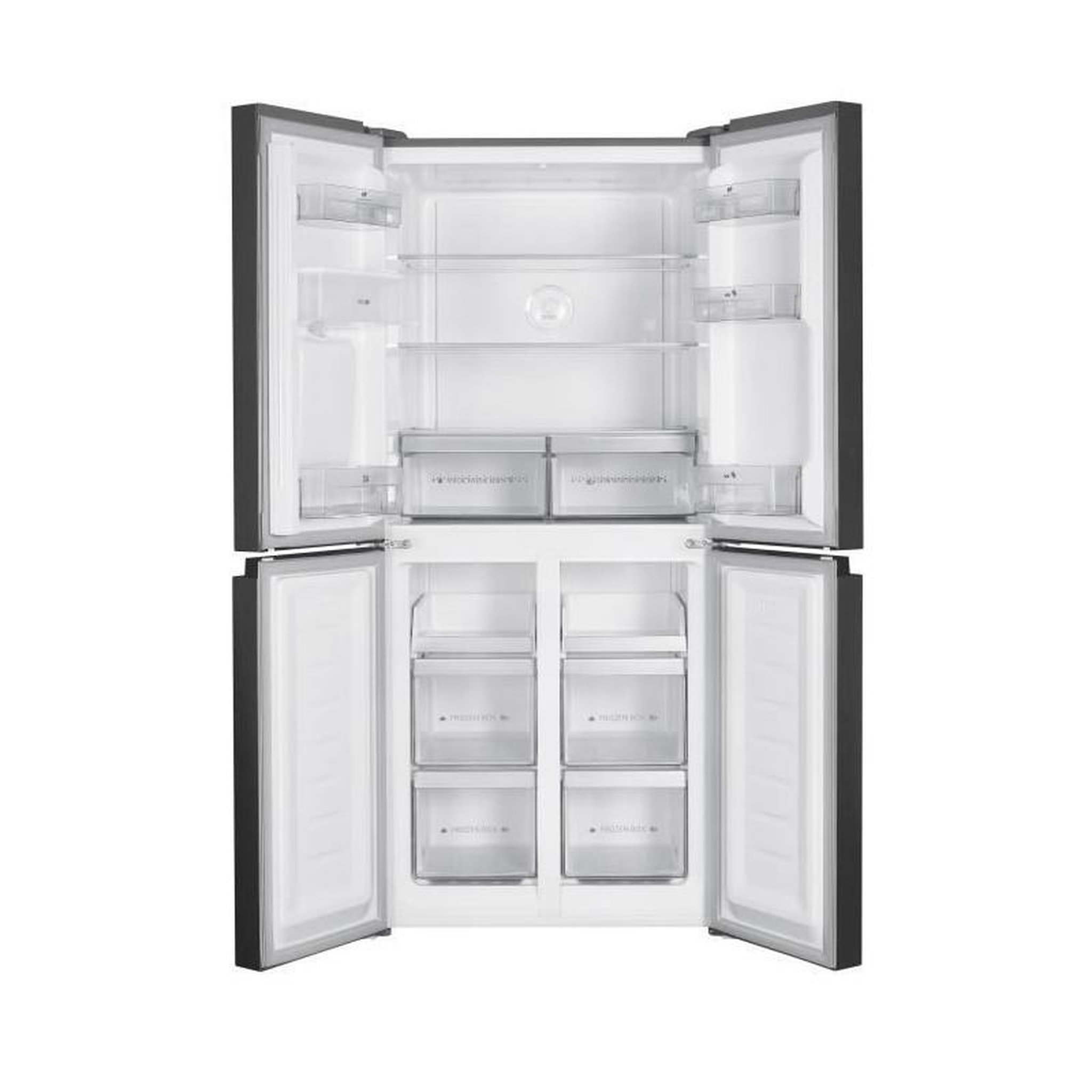 Voir la diapositive 2 : CONTINENTAL EDISON Réfrigérateur Continental Edison - CERA4D464IX - 4 portes avec distributeur d'eau - 464L - Total No Frost - L79 cm x H 180 cm