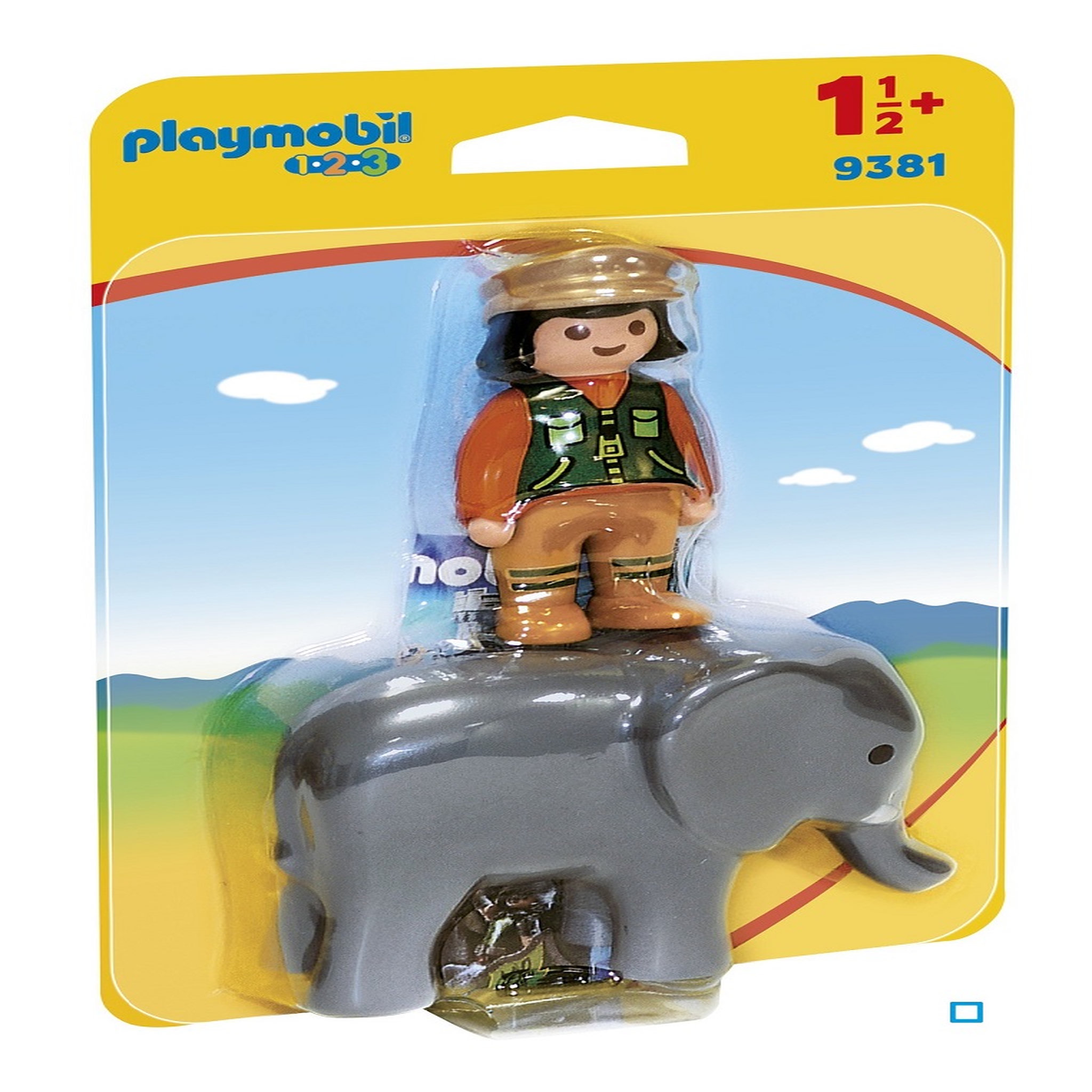 PLAYMOBIL 9381 - 1.2.3 - Soigneuse avec éléphanteau