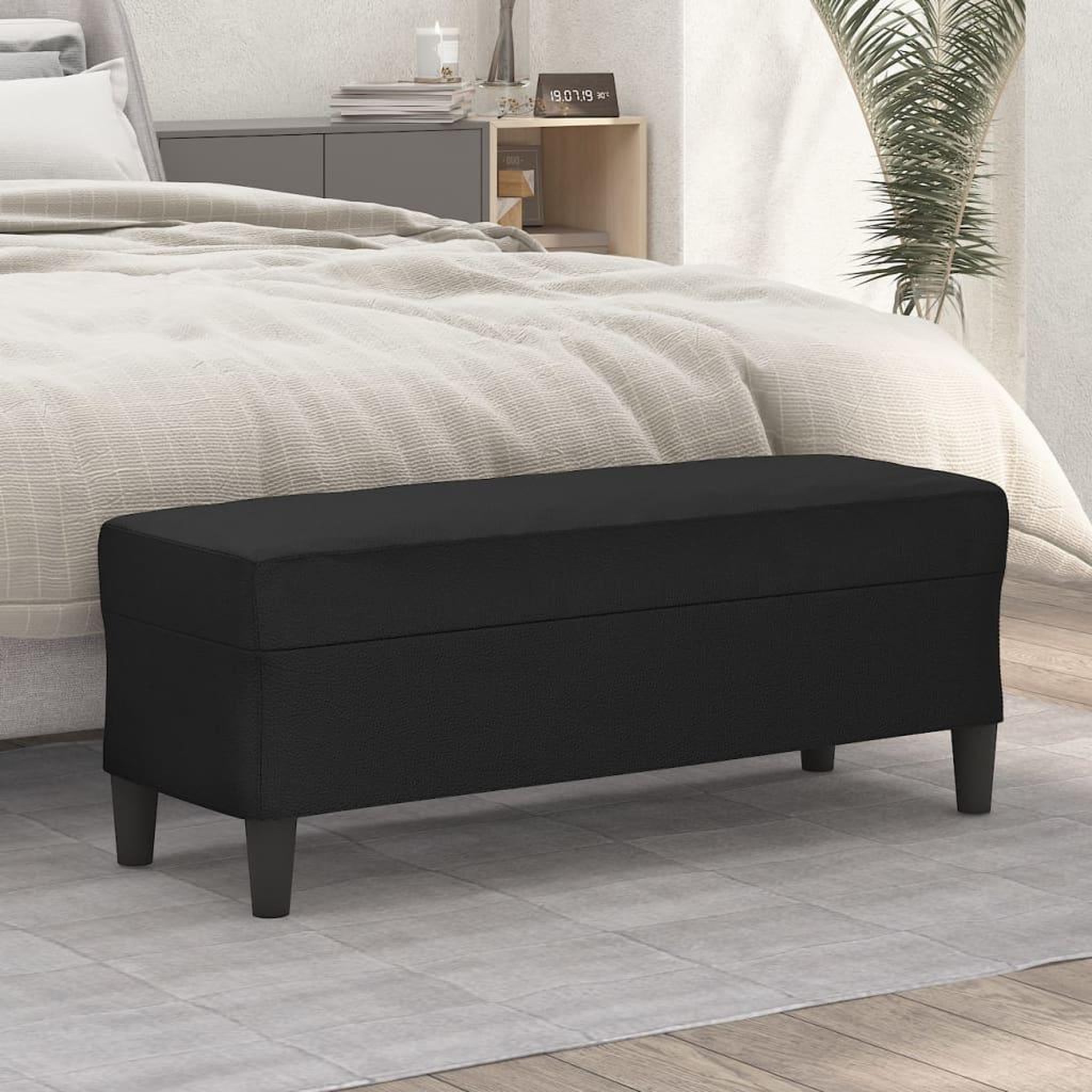Voir la diapositive 1 : VIDAXL Banc Noir 100x35x41 cm Similicuir