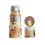 Juratoys-Janod Ma premiere pyramide a empiler theme Ferme