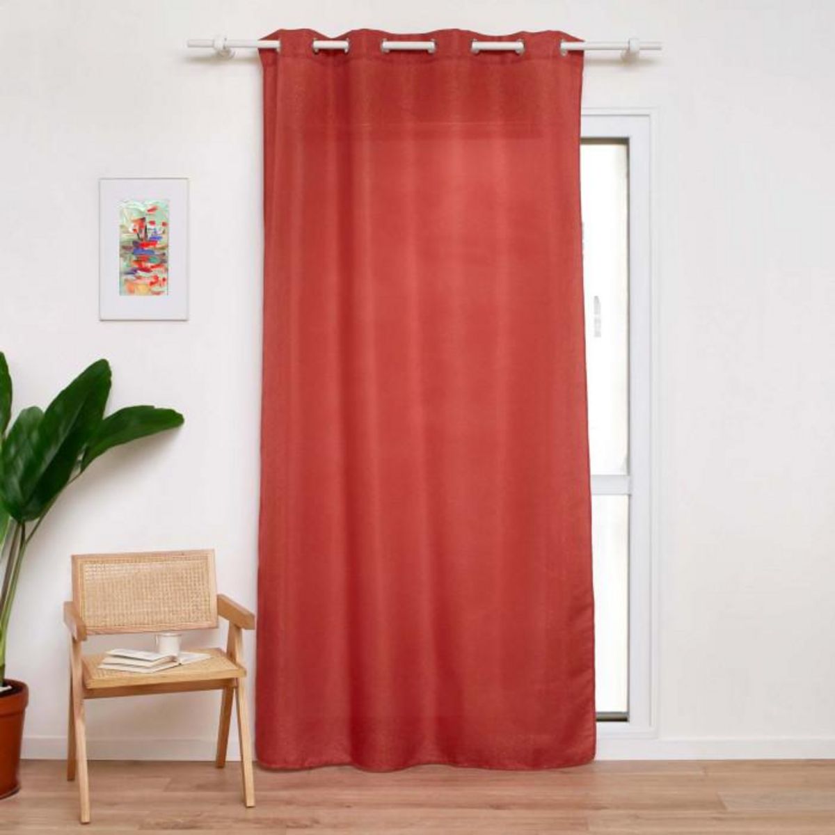 Paris Prix Rideau à Œillets  Zeline  140x280cm Terracotta