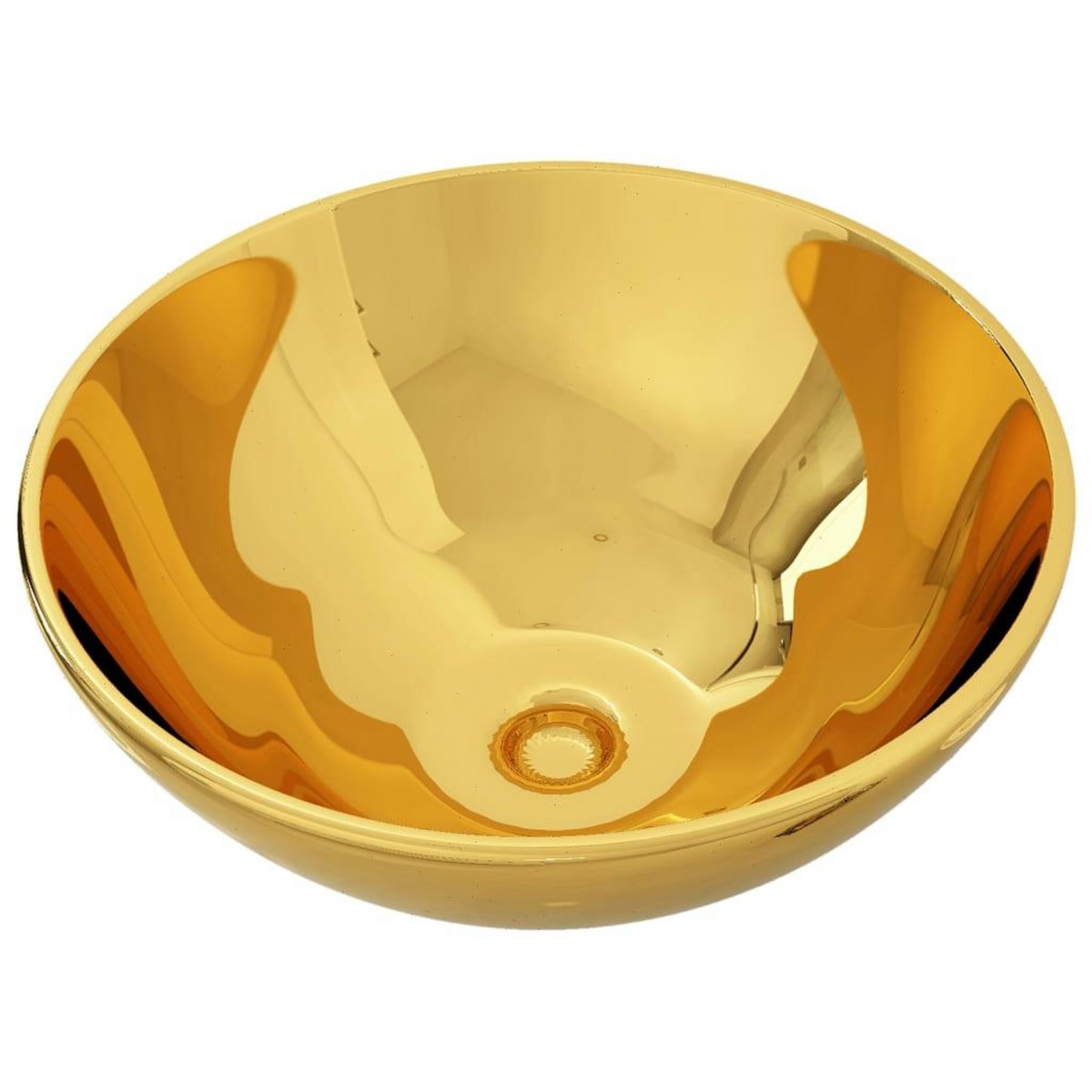 VIDAXL Lavabo 32,5 x 14 cm Ceramique Dore