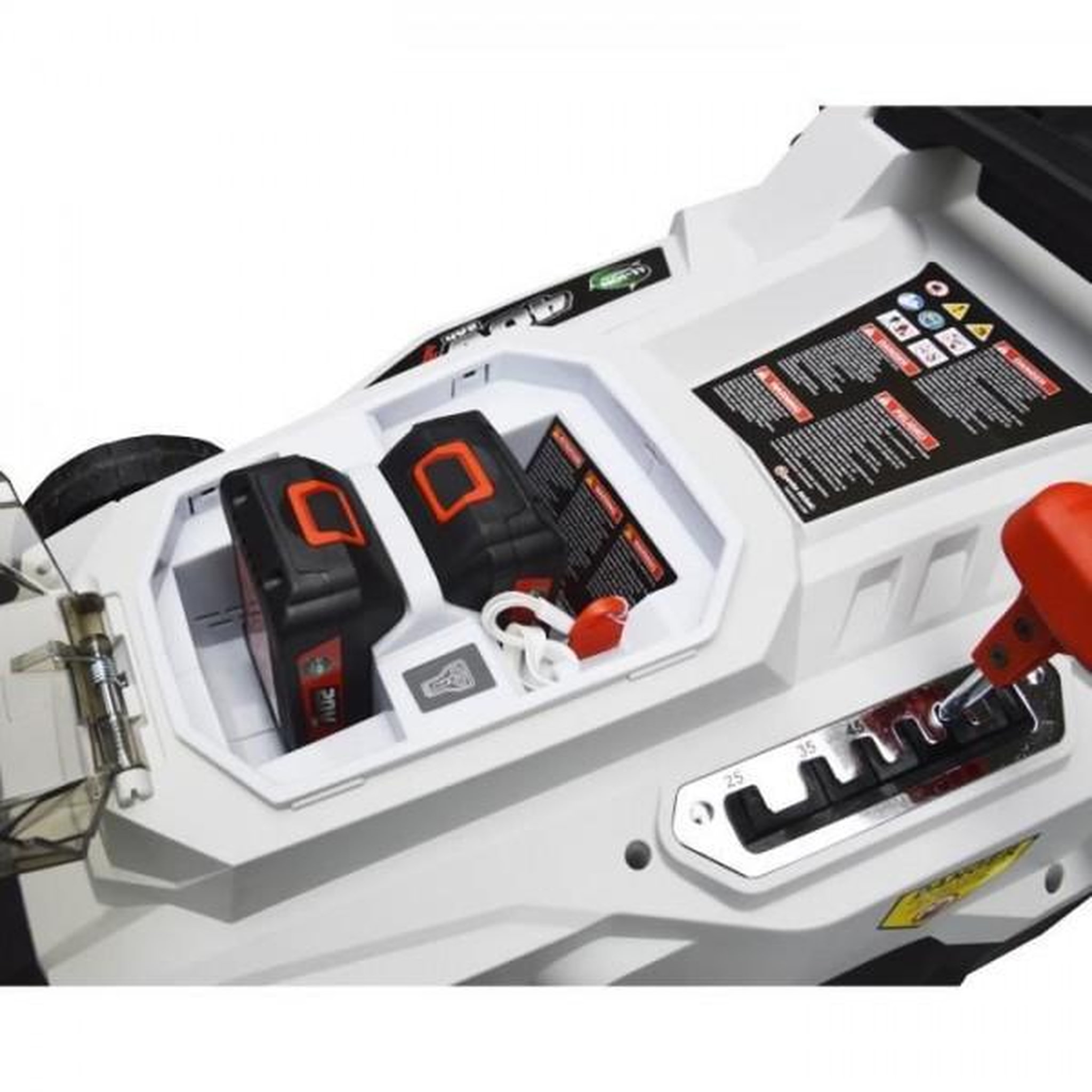 Voir la diapositive 3 : Elem Tondeuse a Gazon   a batterie 37cm 40V (2x 20V 2Ah) - Moteur induction - Fonction mulching- TDE40V37-LI2BF