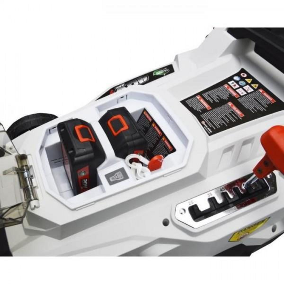 Elem Tondeuse a Gazon   a batterie 37cm 40V (2x 20V 2Ah) - Moteur induction - Fonction mulching- TDE40V37-LI2BF