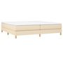 Voir la diapositive 3 : VIDAXL Cadre de lit sans matelas creme 200x200 cm tissu