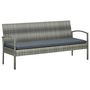 Voir la diapositive 3 : VIDAXL Salon de jardin 5 pcs avec coussins Resine tressee Gris