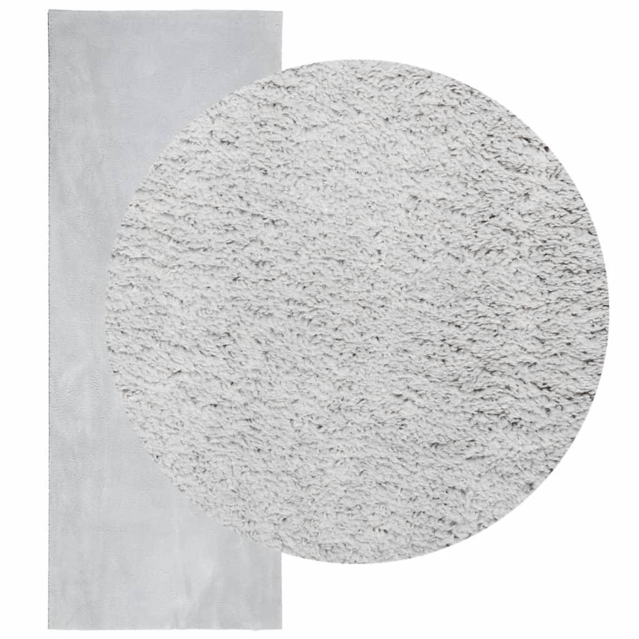 Voir la diapositive 3 : VIDAXL Tapis HUARTE a poils courts doux et lavable gris 80x200 cm