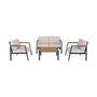 Voir la diapositive 5 : SWEEEK Salon de jardin Casoria, aluminium et polywood 4 places, 1 canapé, 2 fauteuils, 1 table basse