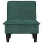 Voir la diapositive 4 : VIDAXL Chaise longue vert fonce velours