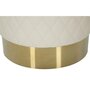 Voir la diapositive 4 : Paris Prix Pouf Matelassé  Sharon  38cm Blanc & Or