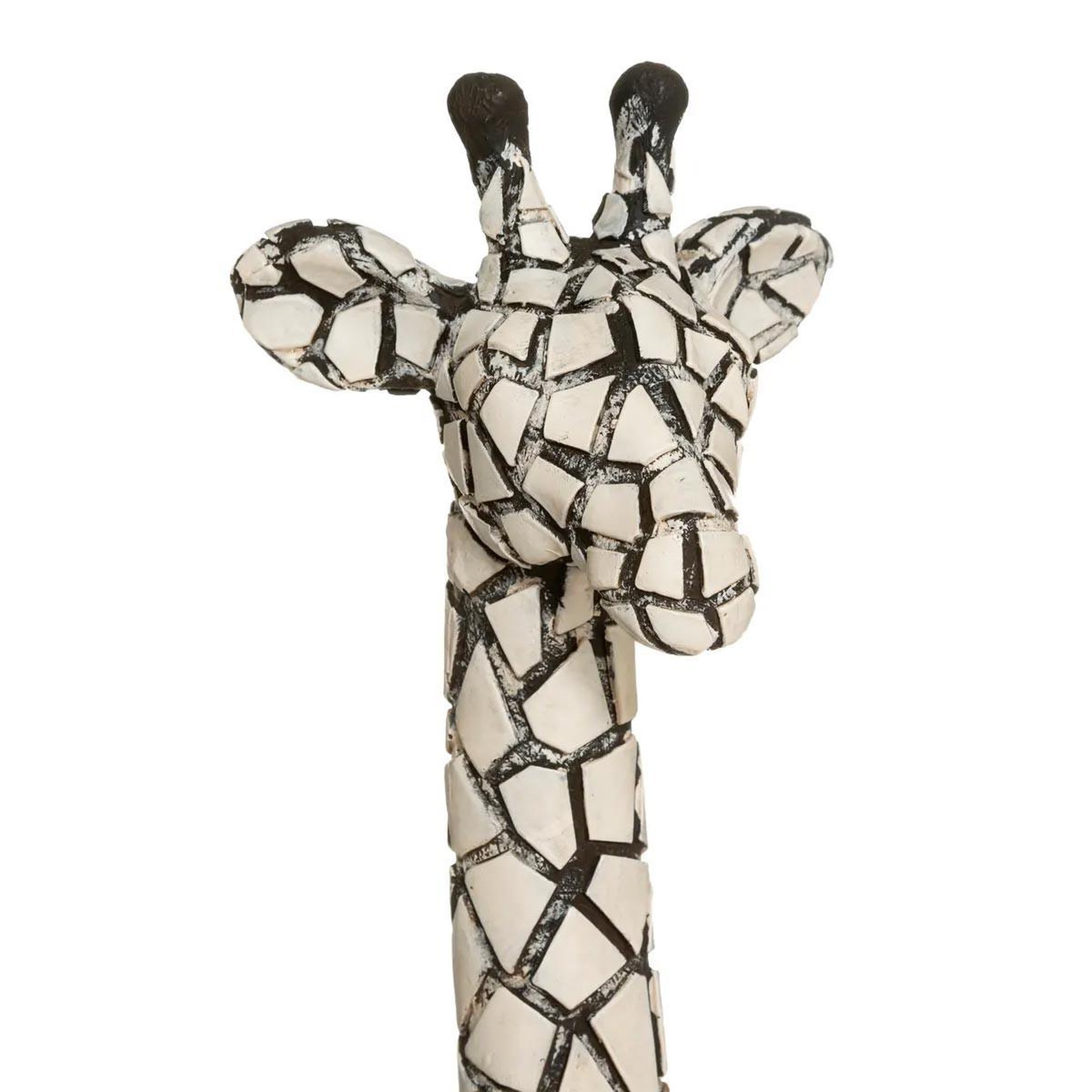 Voir la diapositive 2 : ATMOSPHERA Statuette déco  girafe  89cm noir & ivoire