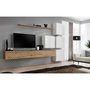 Voir la diapositive 2 : Paris Prix Ensemble Meuble TV  Switch Lamel IX  310cm Naturel & Blanc