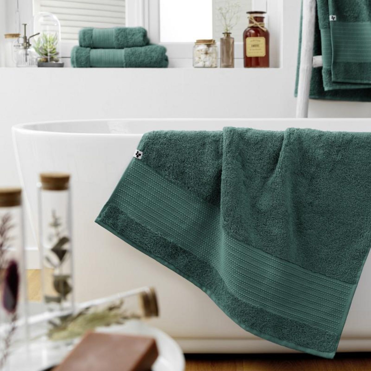 L EFFET PAPILLON Drap de douche  Garance  70 x 130 cm / 100% Coton Bio / 600 gr/m² l'Effet Papillon -  - Drap de douche 70 x 130 cm