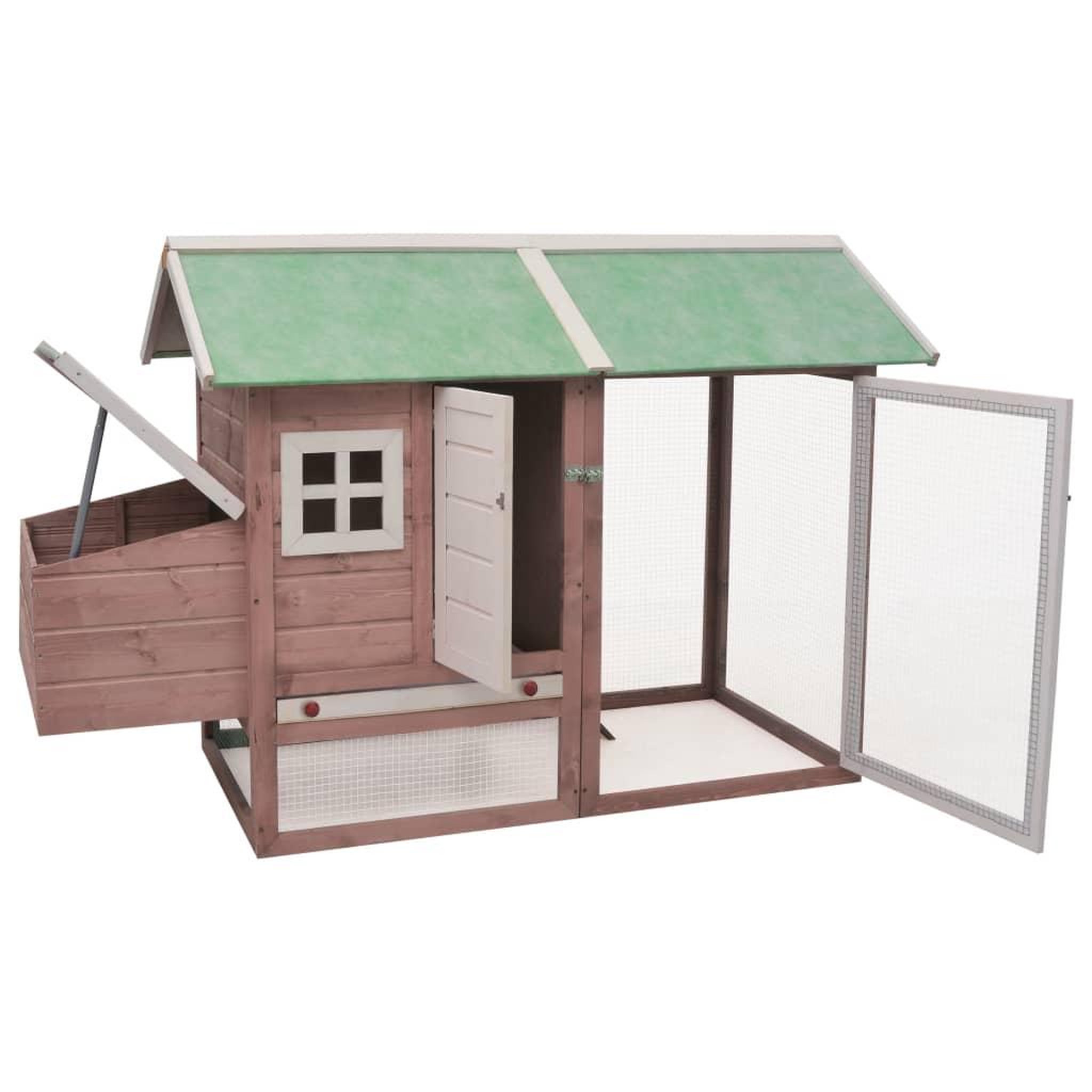 Voir la diapositive 2 : VIDAXL Poulailler Moka 170x81x110 cm Bois de pin massif et sapin