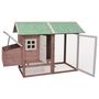 Voir la diapositive 2 : VIDAXL Poulailler Moka 170x81x110 cm Bois de pin massif et sapin
