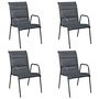 Voir la diapositive 5 : VIDAXL Mobilier de salle a manger d'exterieur 5 pcs Acier Noir
