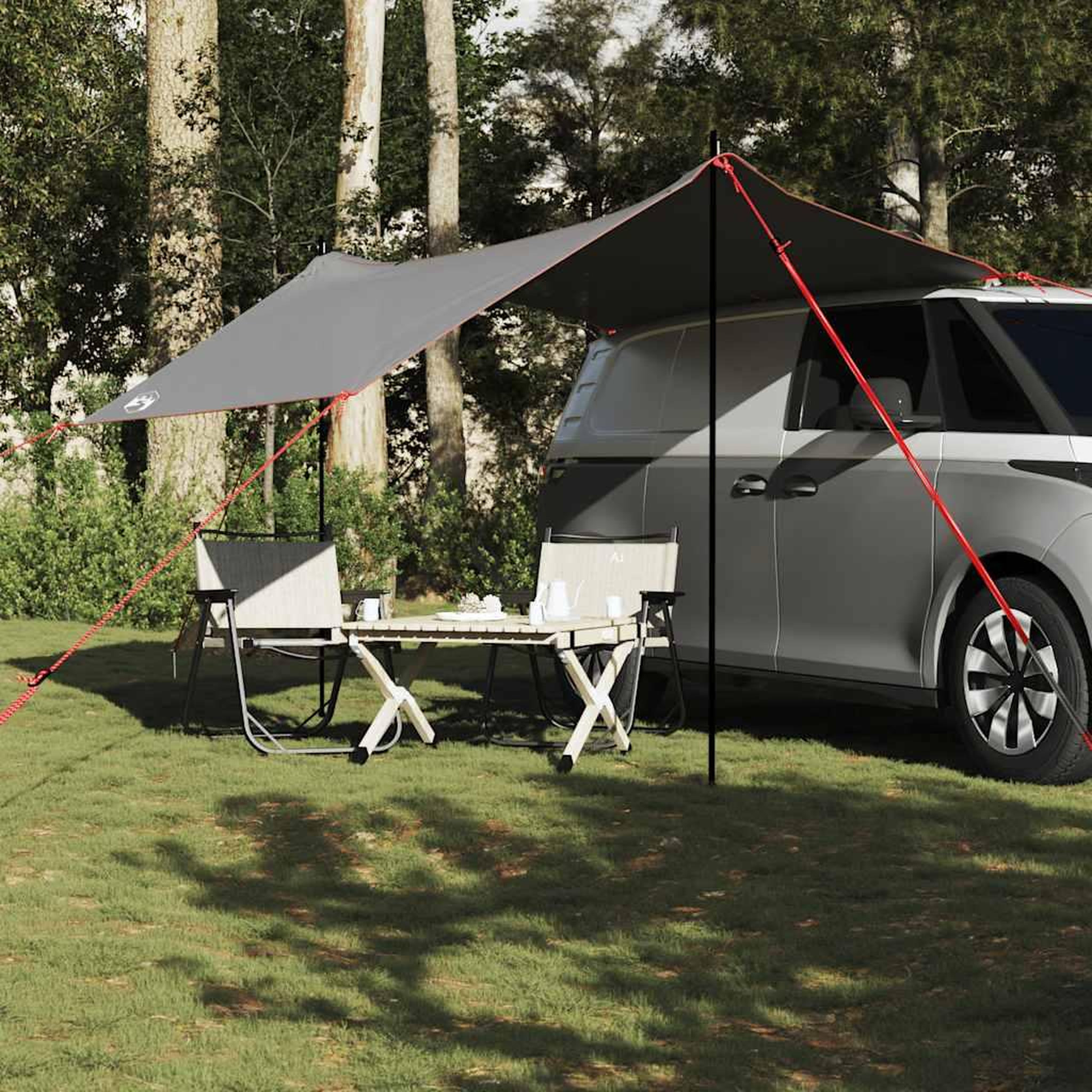 Voir la diapositive 3 : VIDAXL Tente de voiture gris et orange impermeable