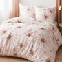 Voir la diapositive 2 : Home collection Parure housse de couette 100 % percale de coton 80 fils Rosavela