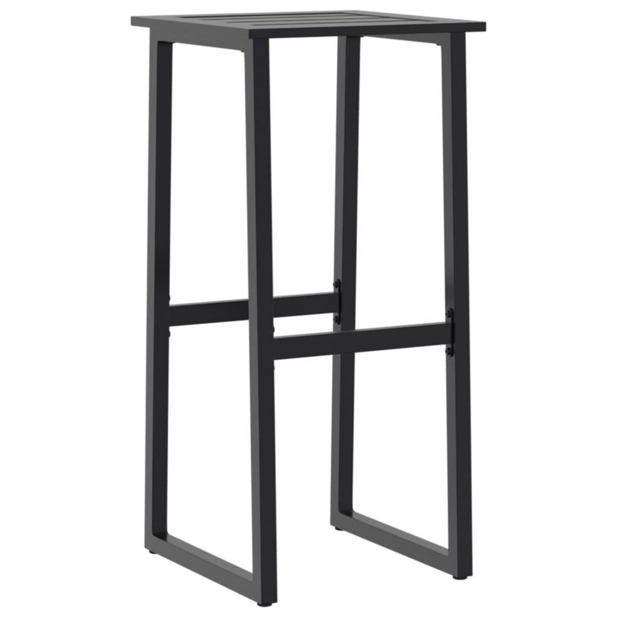 VIDAXL Tabourets de bar lot de 2 noir acier enduit de poudre